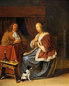 Couple Dans Un Interieur by Frans van Mieris