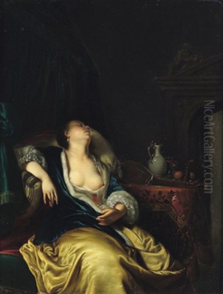 Eingeschlummerte Dame In Einem Interieur - view 1