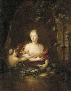 Portrait Of A Lady Posing As Venus by Frans van Mieris