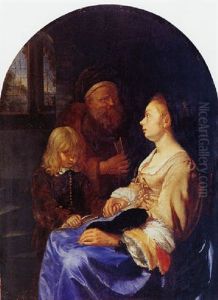 The Child's Lesson (high Priest Eli) by Frans van Mieris