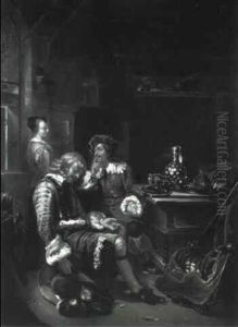 An Officer Asleep In An Inn by Frans van Mieris