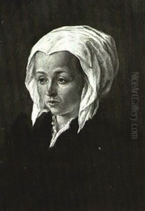 Portrait Of A Lady In A White Bonnet