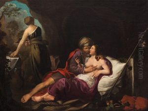 Lot And His Daughters by Frans van the Younger Mieris