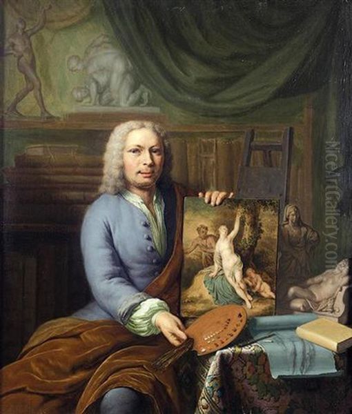 Self-portrait Of The Artist In His Studio by Frans van the Younger Mieris