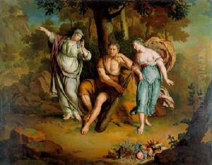 Hercules At The Crossroads by Frans van the Younger Mieris