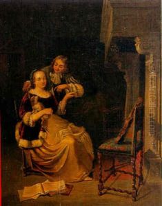 Die Musikstunde by Frans van the Younger Mieris
