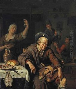 The Sleeping Hurdy-gurdy Player by Willem Van Mieris Leiden