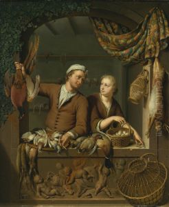 The Poulterer's Shop by Willem Van Mieris Leiden