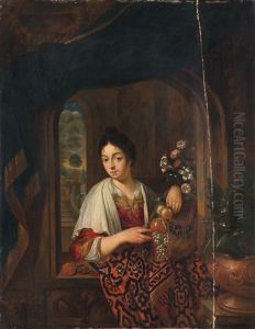 Frau Am Fenster