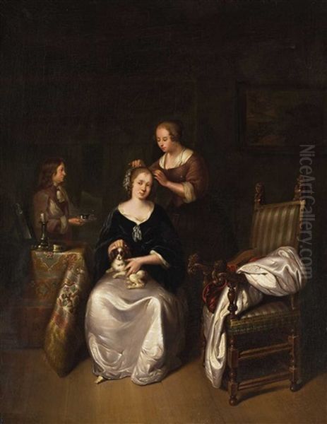Lady At Her Toilet - view 1
