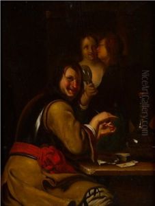 Gentleman At A Table by Willem Van Mieris Leiden