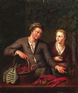 Der Fisch - Und Krebshandler by Willem Van Mieris Leiden