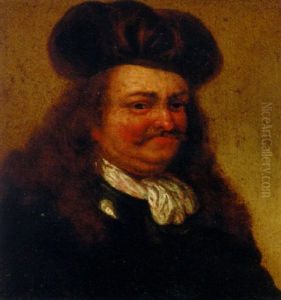 Portrait Of A Gentleman In A Brown Coat And Cap And A White Cravat
