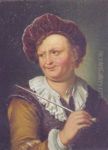 A Tronie: A Man In Fancy Costume, Holding A Pipe