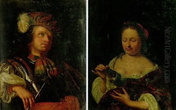 Portrait Of Frans Van Mieris Smoking A Clay Pipe - view 1