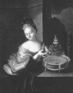 Eine Junge Dame Holt Ihren Vogel Aus Dem Kafig by Willem Van Mieris Leiden