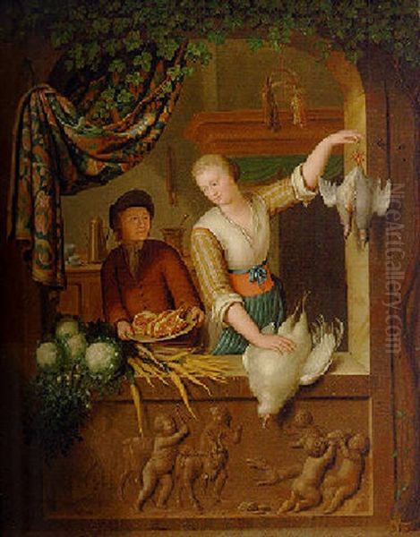 A Poultry Seller At A Casement - view 1