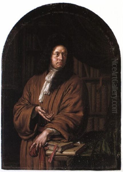 Portrait Of A Gentleman In A Library - view 1