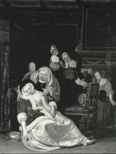 Doctor Taking A Lady's Water