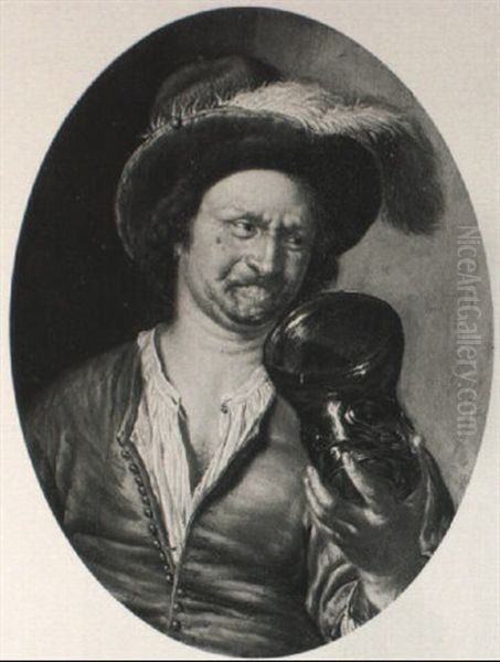 A Man Holding A Roemer - view 1