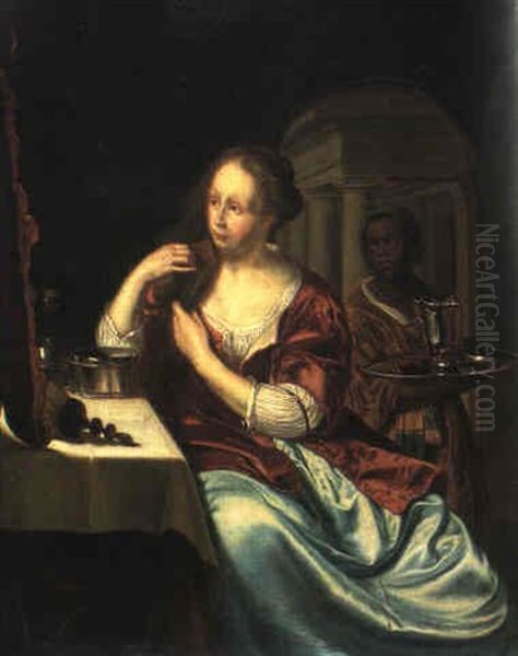 Dame Bei Der Toilette - view 1