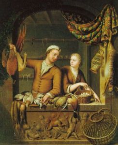 The Poultry Sellers by Willem Van Mieris Leiden