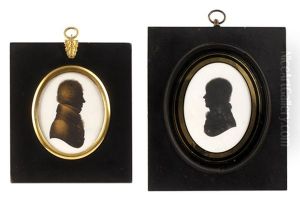 A Bust-length Silhouette Of A Gentleman, Called Mr Fortescue, Profile To The Right ( + A Bust-length Silhouette Of A Boy, Wearing Coat, Stock And Cravat; 2 Works) by John Miers