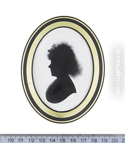 A Lady, Profile To The Left, Wearing Fichu And Ribbon Bow In Her Curled Hair - view 1