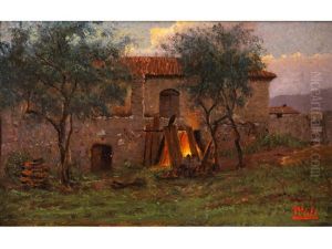 Der Bauernhof by Frigyes Friedrich Miess