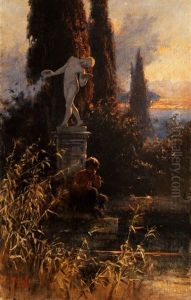 Antike Abendstimmung by Frigyes Friedrich Miess