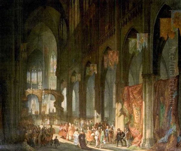 Scene Historique Dans Un Interieur D'eglise - view 1