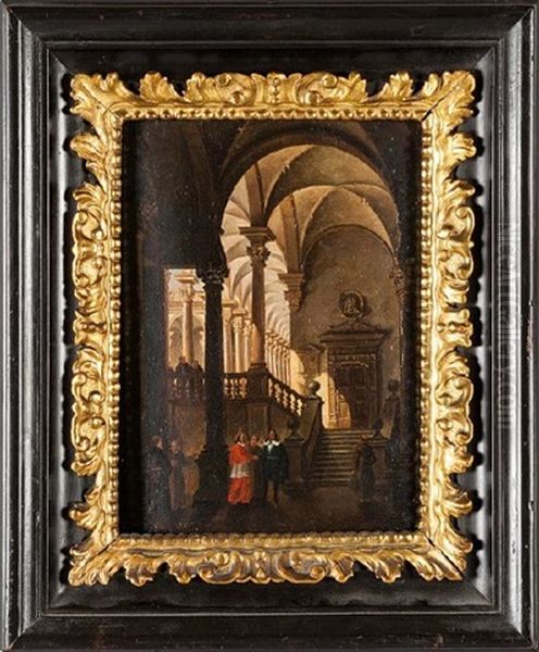 Interno Di Cortile Con Figure - view 1