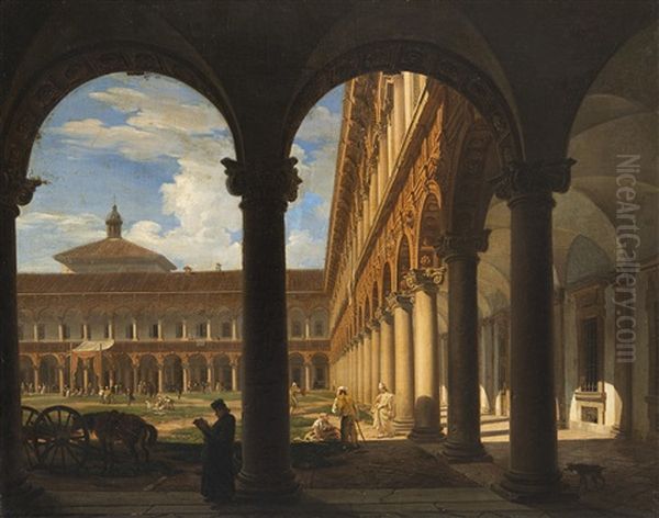 Il Cortile Centrale Dell'ospedale Maggiore - view 1