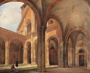 Porticato Della Basilica Di Sant'ambrogio A Milano
