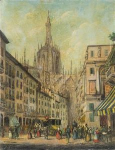 Corsia Dei Servi A Palazzo Tarsis by Giovanni Migliara