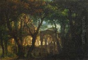 Veduta Di Convento Con Monaci