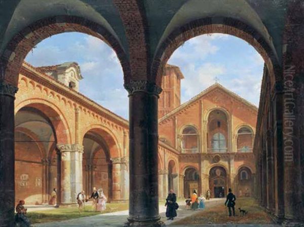 Cortile Della Basilica Di Sant'ambrogio - view 1