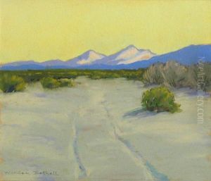 Smoke Trees And Mt. San Jacinto by Charles Worden Bethel