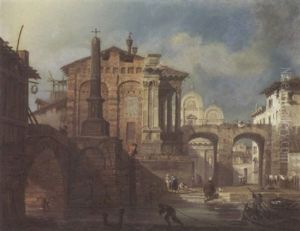 Venezianisches Capriccio Mit Der Scoula Di San Marco Und Anderen Gebauden by Giovanni Migliara