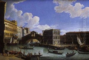 Le Pont Rialto by Giovanni Migliara