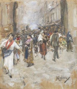 A Street Market by Vincenzo Migliaro