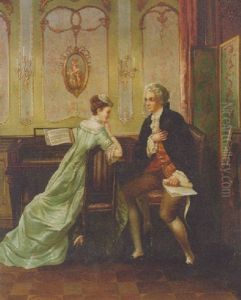A Courting Couple by Vincenzo Migliaro