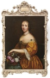 Junge Dame Mit Blumenkorb