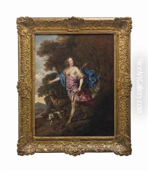 Diana, The Goddess Of The Hunt, In A Wooded Landscape - view 1