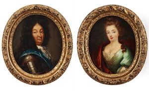Kung Ludvig Xiv Och Hans Maka (2) by Pierre Mignard