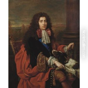Portrait Of Louis Francois Marie Le Tellier, Marquis De Barbezieux, Secretaire D'etat A La Guerre by Pierre Mignard