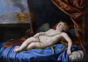 Portrait Du Comte De Toulouse En Amour Endormi by Pierre Mignard