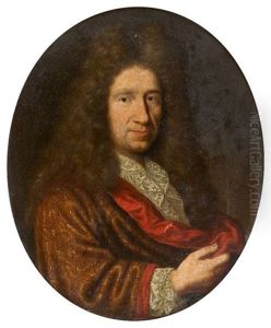 Portrait D'homme A La Lavalliere De Dentelle by Pierre Mignard