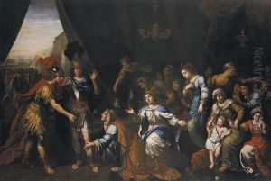 The Family Of Darius Before Alexander The Great (collab. W/studio) by Pierre Mignard