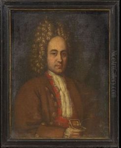 Portrait Of A Gentleman Holding A Gold Box